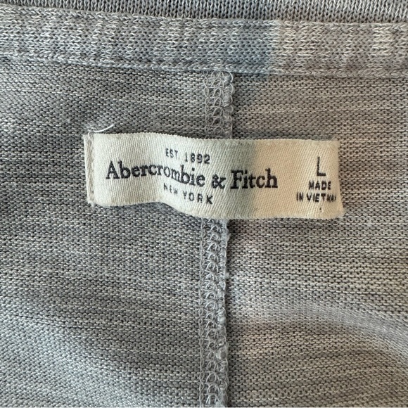 Abercrombie & Fitch ‎ Gray V-Neck Long Sleeve Pullover Women Size L #288 - Picture 7 of 7